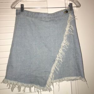 Denim wrap skirt!